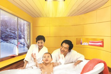 Phòng tắm an toàn và lộng lẫy cho bé